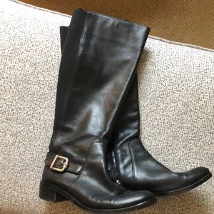 Vince Camuto Black Leather Boots size 7.5